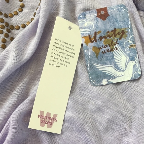 2/$50 UNITY Purple Ombré Short Sleeve Shirt Size 1X - Picture 7 of 9